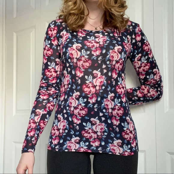Aeropostale floral print long sleeve tee - Picture 6 of 7